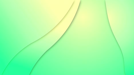 animación de líneas de gradiente verde ondulando en un bucle sin costuras