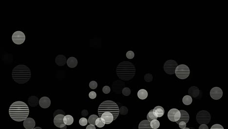 formas de esferas voladoras cortadas en 4k, fondo en bucle, fondo de color negro