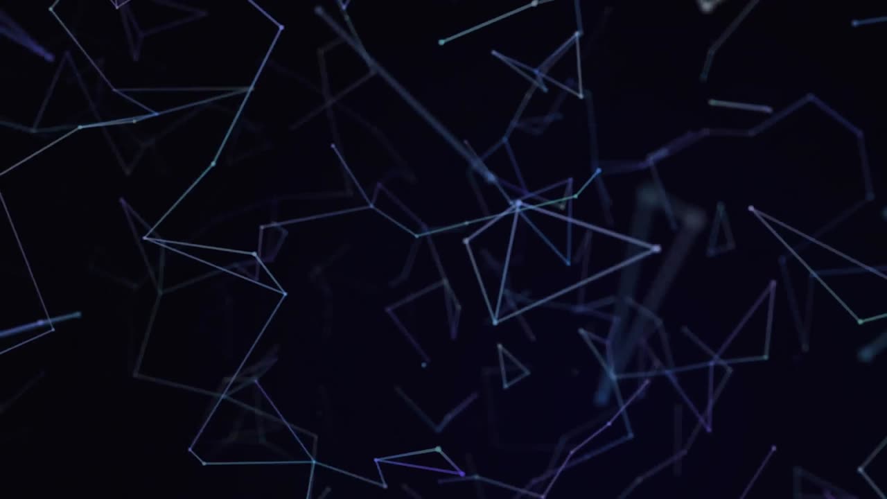 animación de la red de conexiones sobre fondo negro