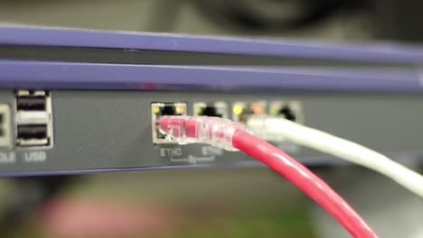 the network cables to connect the port of a switch to connect internet network