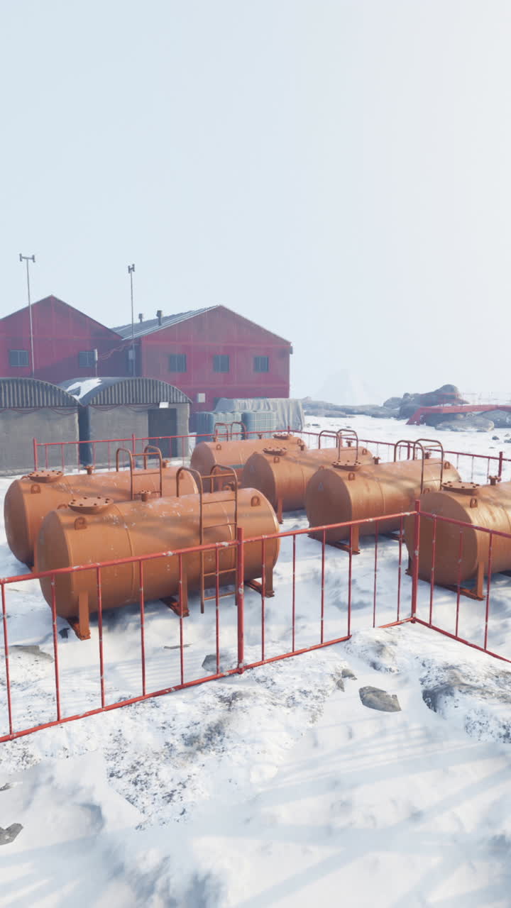 남극 연구 스테이션의 연료 저장 크