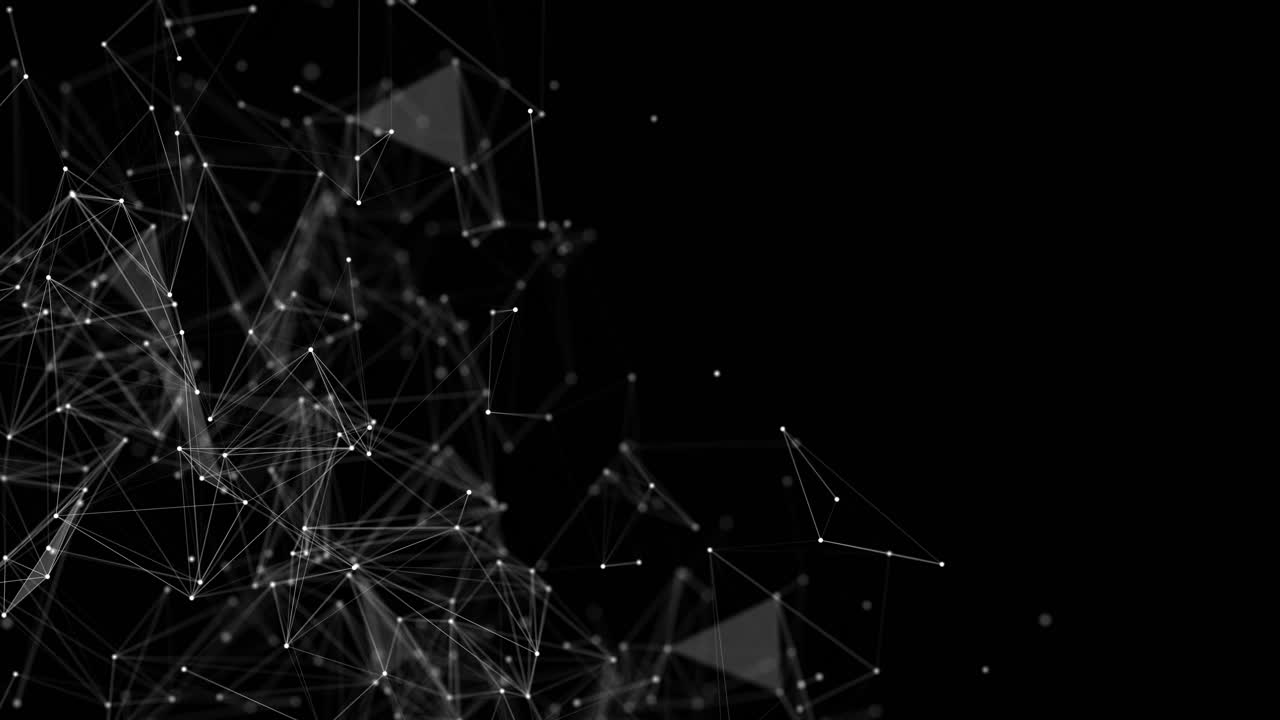 Datanettverksteknologi med tilkoblede linjer og prikker