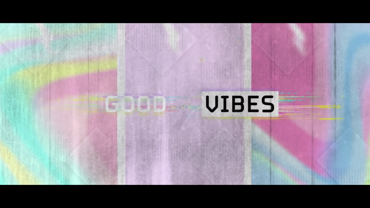 다채로운 배경에 간섭에 대한 좋은 진동 텍스트의 애니메이션