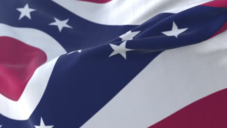 bandera del estado estadounidense de ohio, región de los estados unidos de américa.