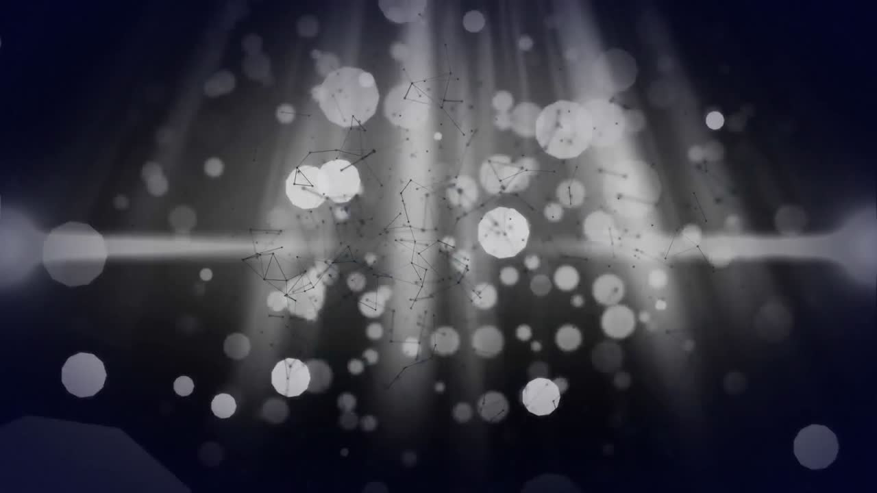 녹색 배경 위에 떠다니는 다채로운 콘페티의 애니메이션