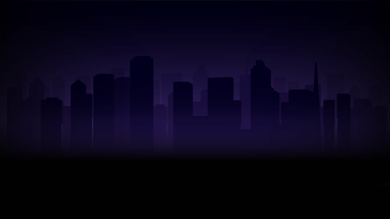 밤 에 도시 를 가로질러 운전 하는 검은 차