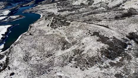 Snowy-Wasatch-Mountain-Range-up-Emigration-Canyon-in-Utah-on-a-clear-day