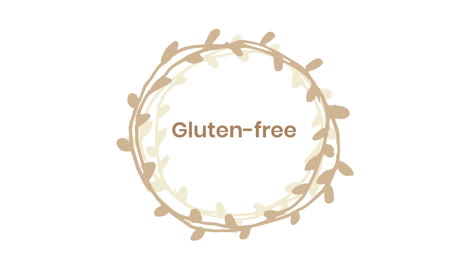 gluten free promo animation with rotating leaves