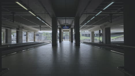 empty train station platform