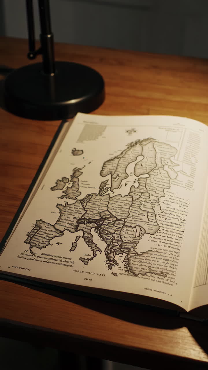 Vintage Map of Europe from a Historical Book