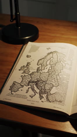 vintage map of europe from a historical book
