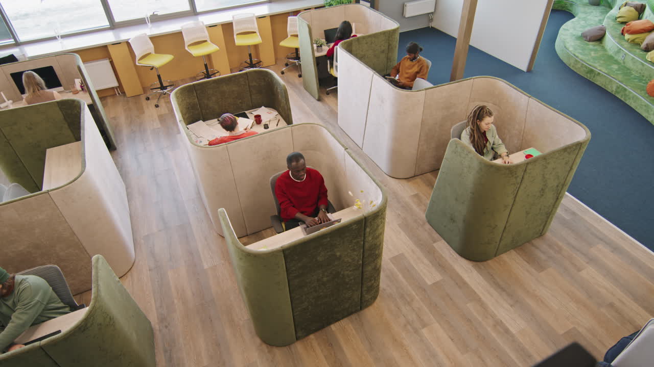 Top View of Workers in Start-Up Office