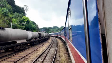 train journey through scenic landscape