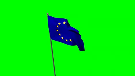 close-up of europe flag waving