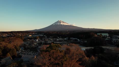 mt fuji at sunrise from fuji city
