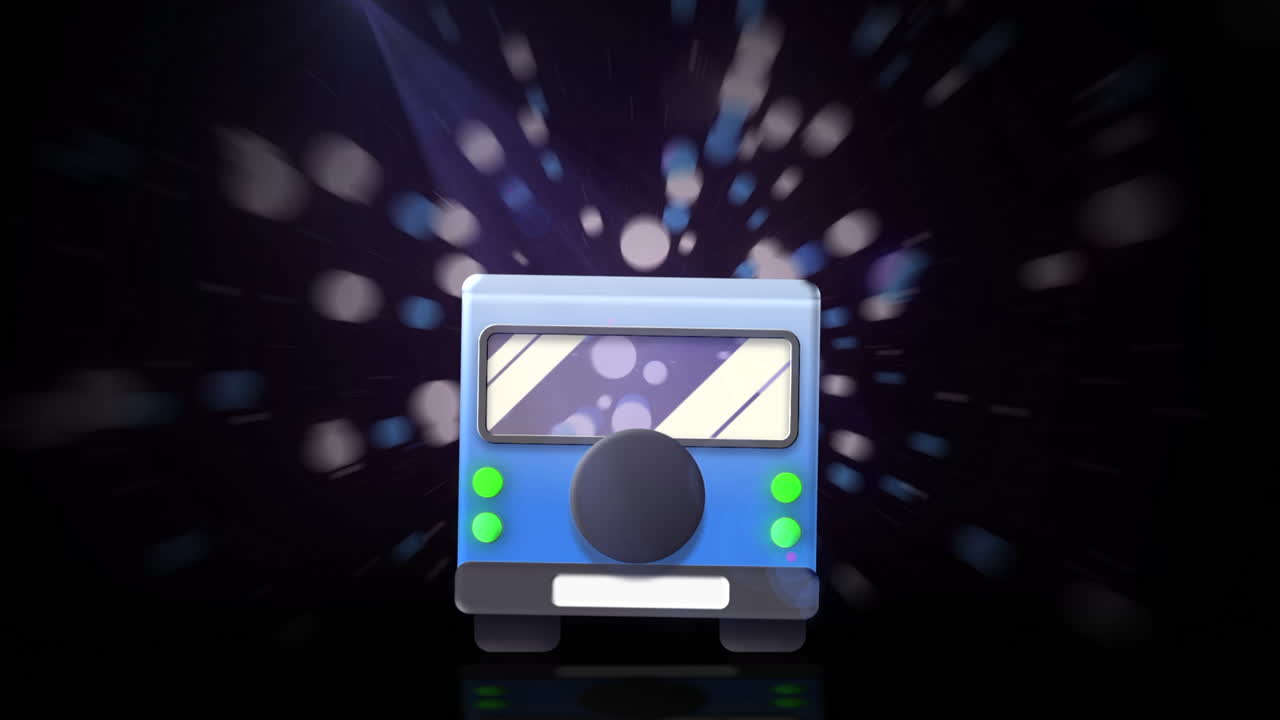 블루 버스 3d 모델 일러스트레이션