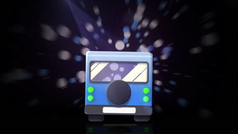 ilustración del modelo 3d del autobús azul