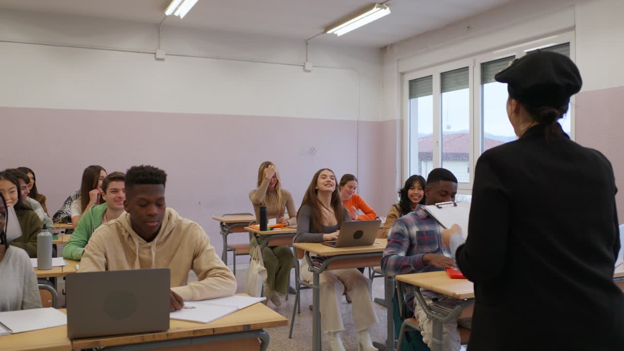 Students in a classroom with a teacher