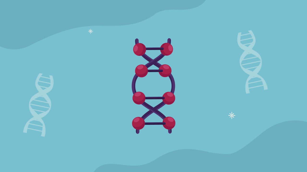 dna molecules particles pattern animation