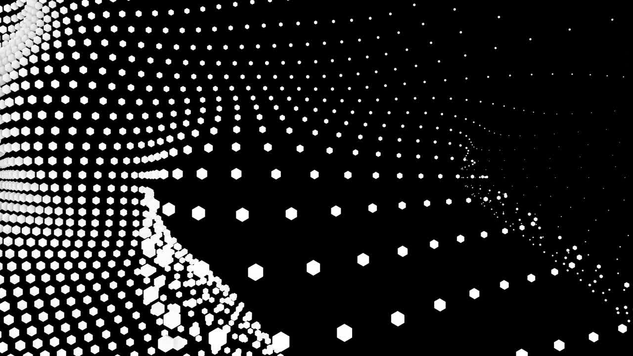 Abstract hexagon animation multicolor pattern 4K smooth concept