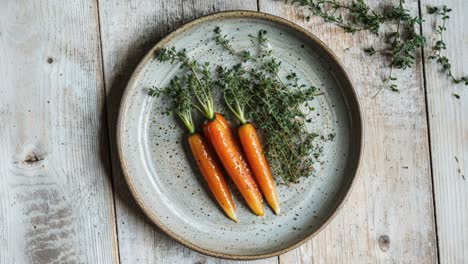 roasted glazed carrots with thyme