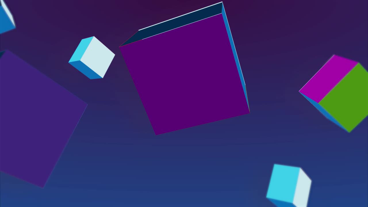 caja de colores girando video hd