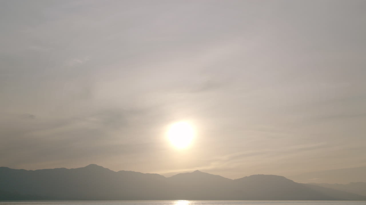 Mountains at sunset or sunrise