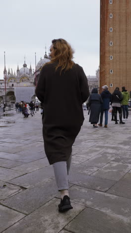 woman in st. mark's square, venice
