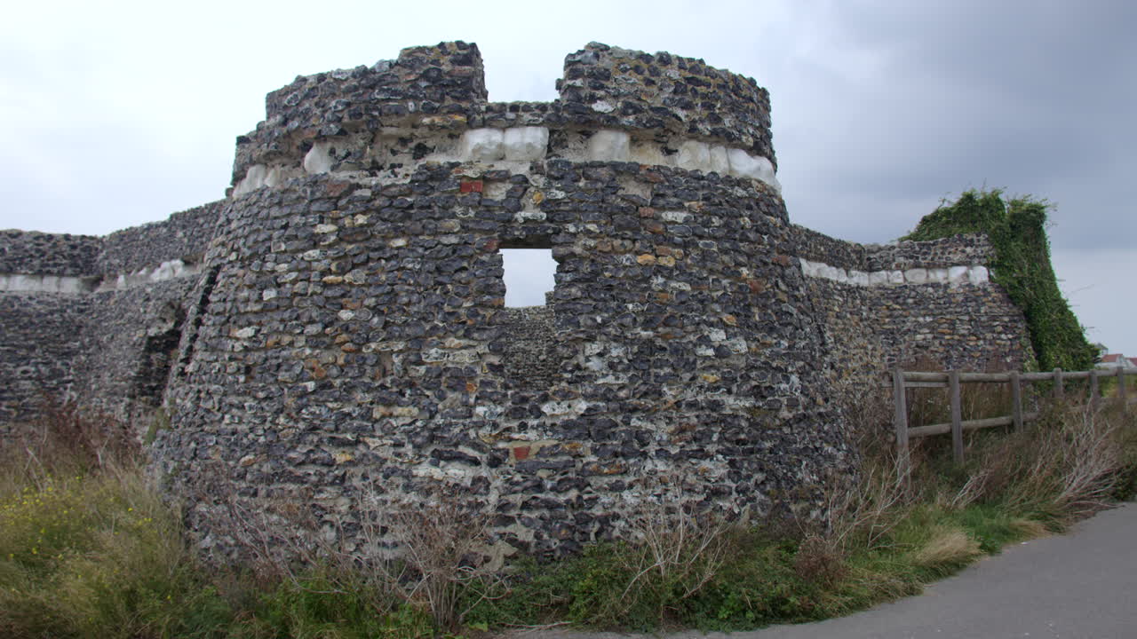 Wide shot Tilting down of the north Bastions of Neptune's Temple, tower at kinggate bay