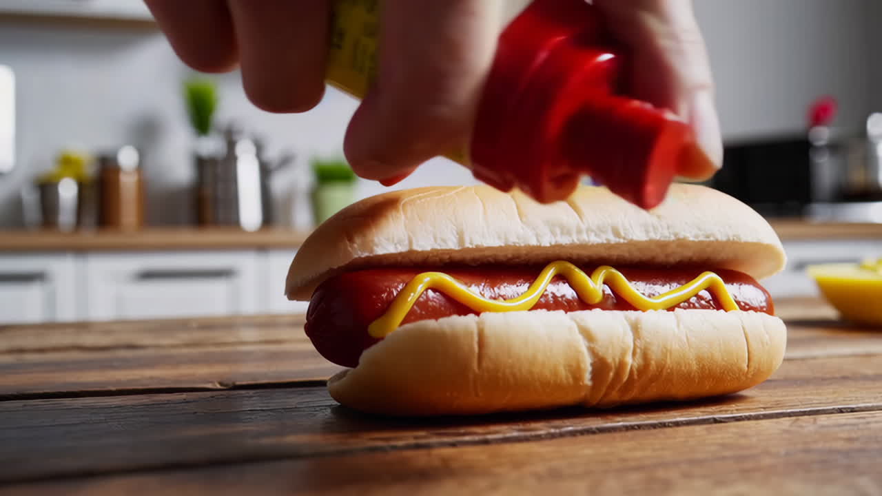 Preparazione di un hot dog