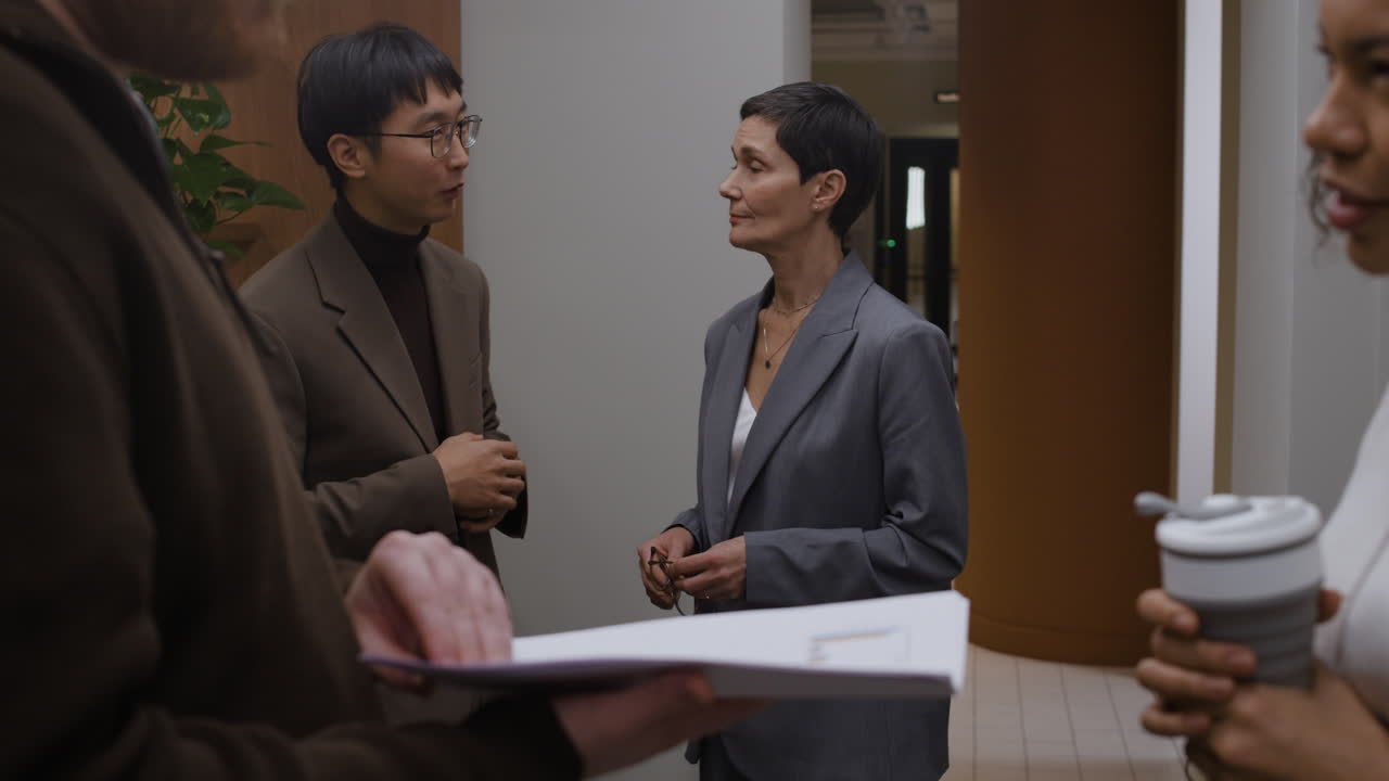 Business Meeting in Office Setting