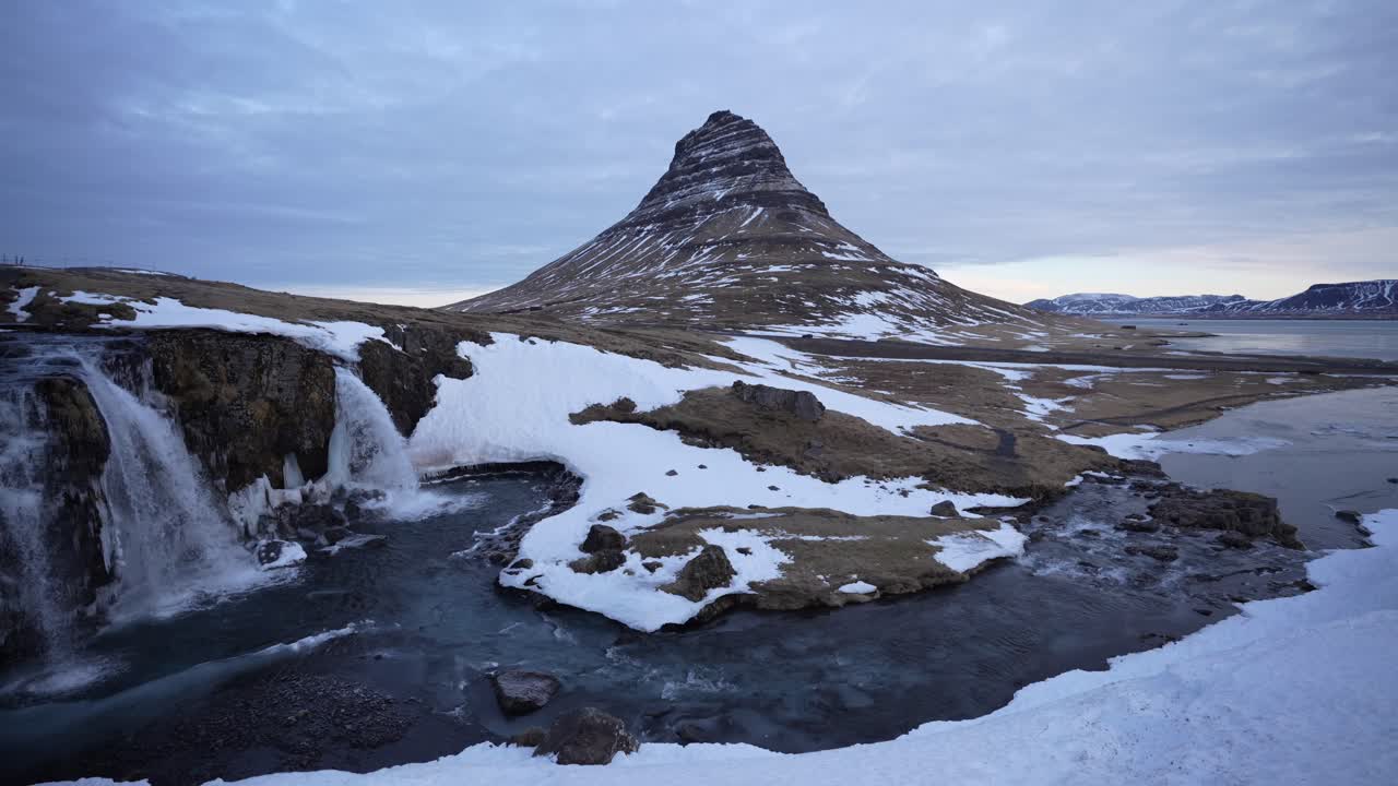 Kirkjufell Mountain and Waterfalls in Iceland