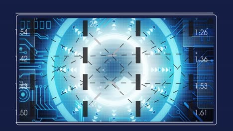 animation of scope scanning and data processing over grid