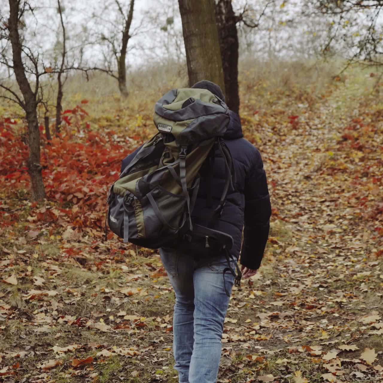 Tourist with backpacks travel