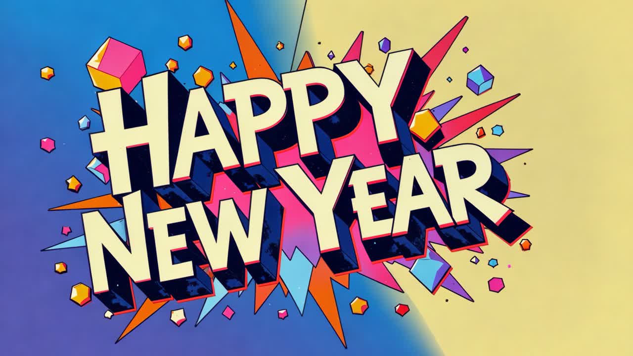 새해 축하 그래픽 디자인