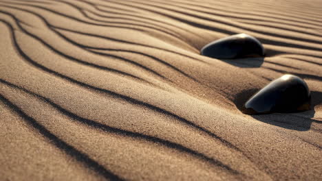 rippled sand with rocks