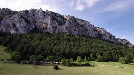 limestone mountain  viewed from far away