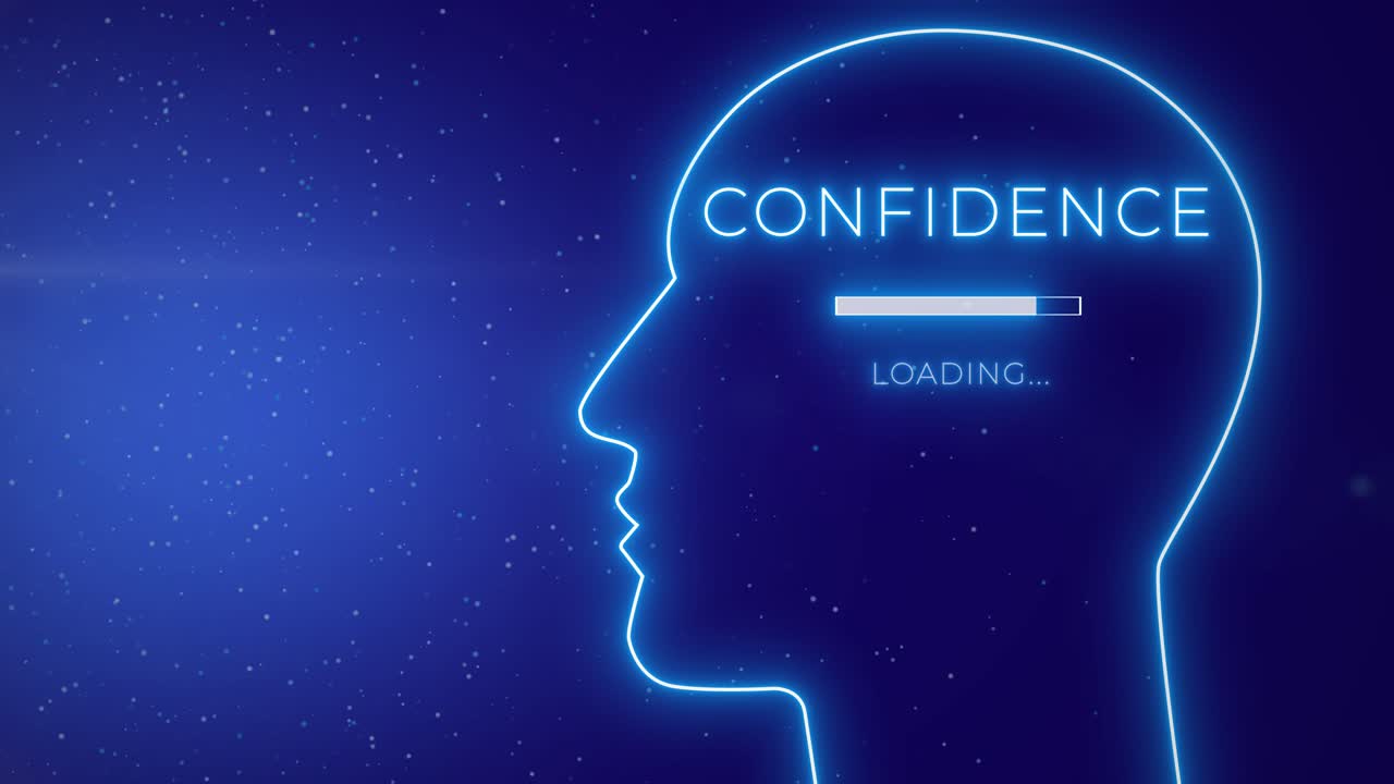 Human Head Of Opportunistic Person With Confidence In Mind. Business Mindset To Succeed. motion graphics
