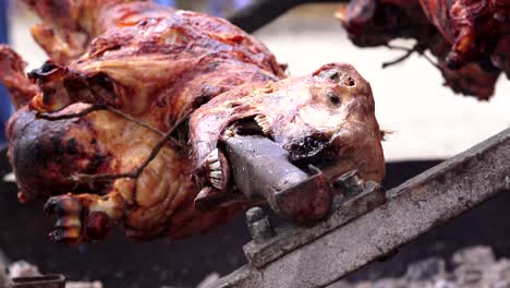 spit roasted lamb