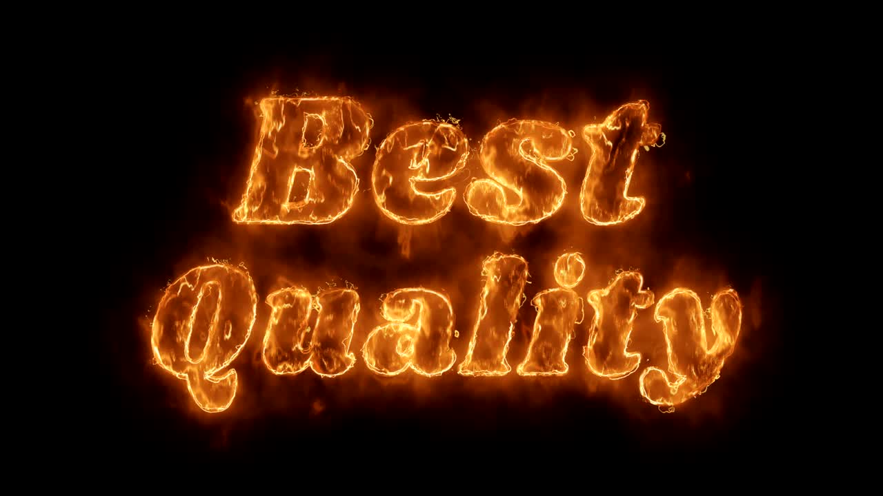 Best Quality Word Hot Animated Burning Realistic Fire Flame Loop.