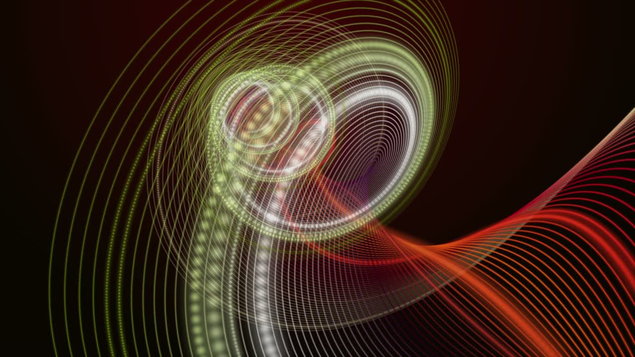 animación futurista con objeto de rayas de partículas en cámara lenta, 4096x2304 bucle 4k