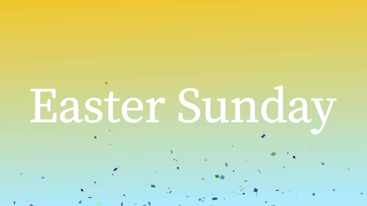 부활절 일요일 이벤트 텍스트 애니메이션 모션 그래픽