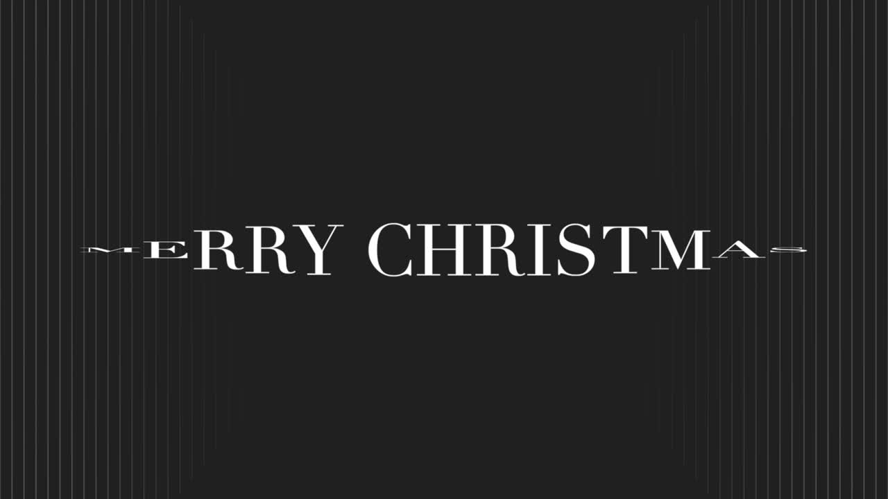 texto moderno de feliz navidad con líneas en gradiente negro