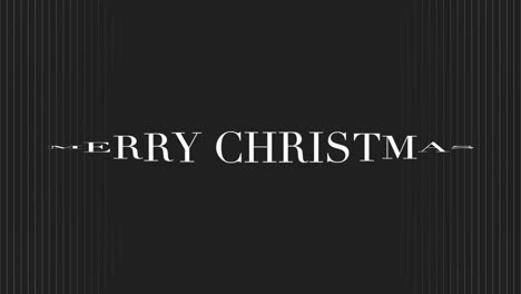 modern merry christmas text with lines on black gradient