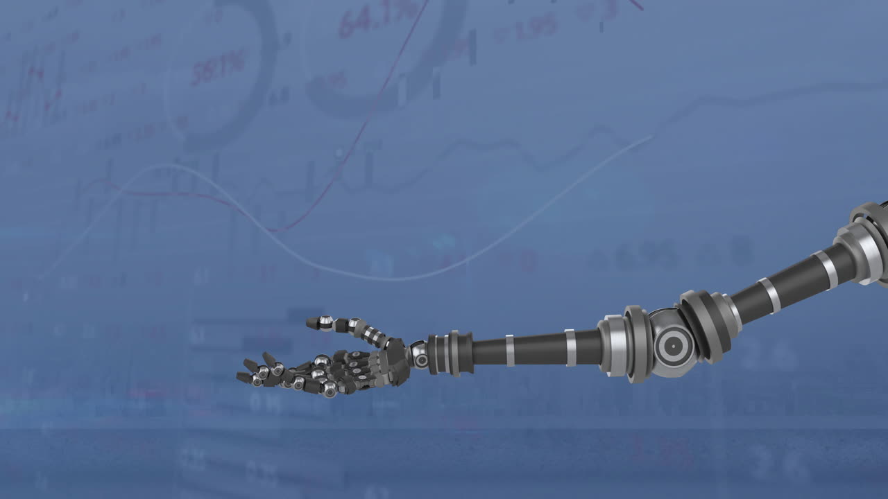 로 팔을 통해 데이터 처리 및 다이어그램의 애니메이션