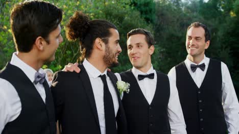 groom and groomsmen happily talking with each other 4k 4k