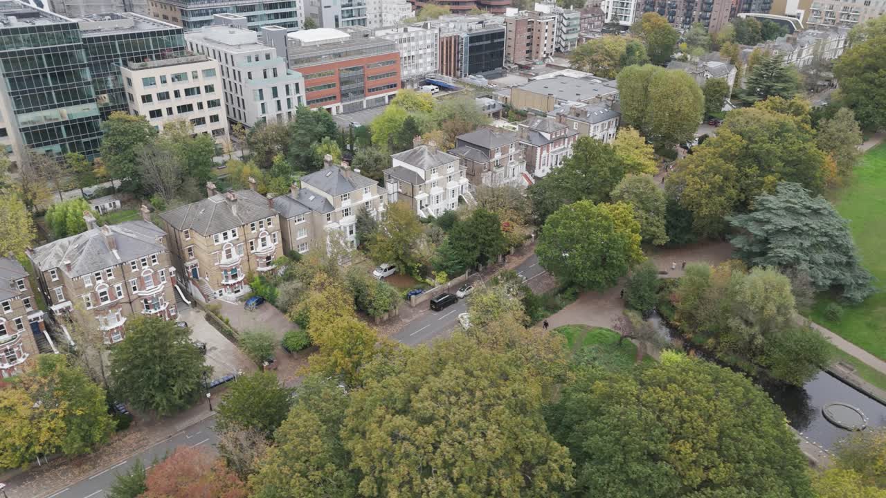 Aerial View of a Residential Area in London