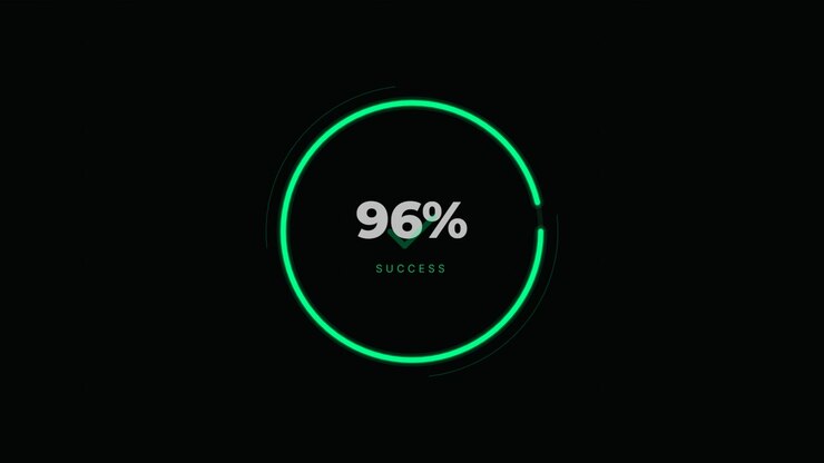 Digital Loading Progress Bar with System Charging Animation