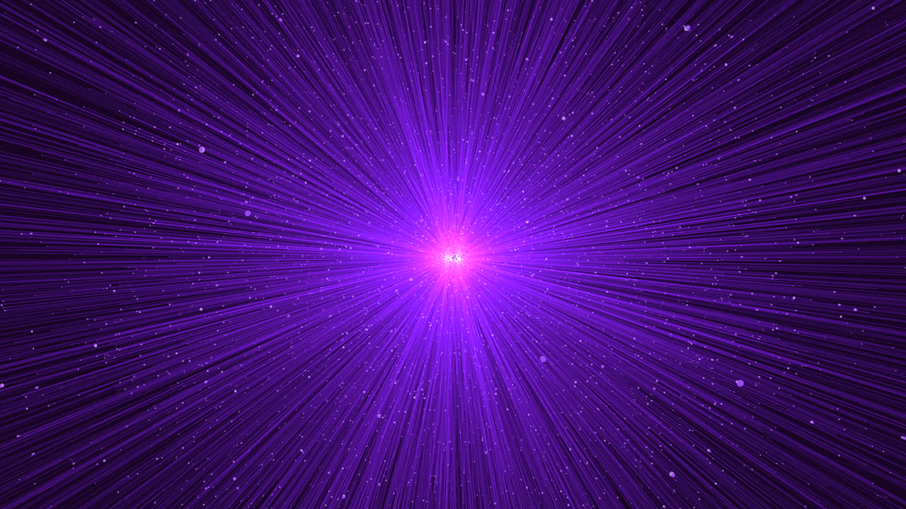 estallido de luz púrpura con fondo estrellado