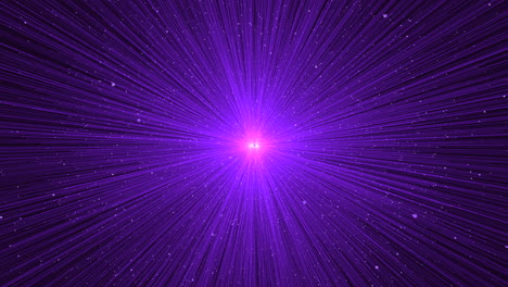 purple light burst with starry background